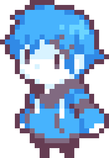 32x32 character with 3 vertical pixel for the eyes