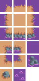 A tileset image, with tiles of all the same sizes organized in a grid